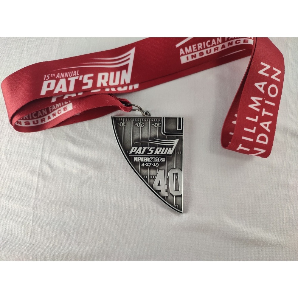2019 Pat's Run 15th Annual Finisher Medal Pat Tillman Foundation ASU 40 Mint